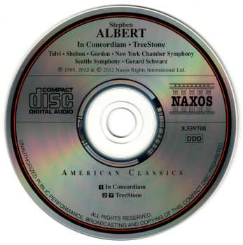 CD Gerard Schwarz: In Concordiam - Treestone