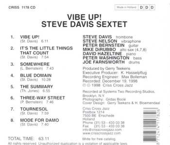 CD Steve Davis: Vibe Up!