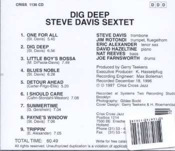CD Steve Davis Sextet: Dig Deep