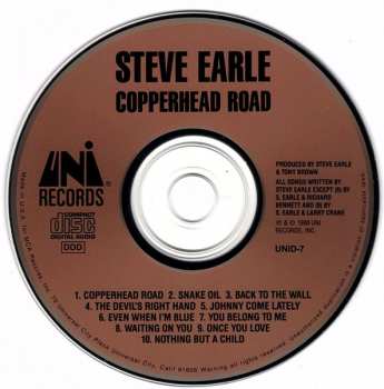 CD Steve Earle: Copperhead Road