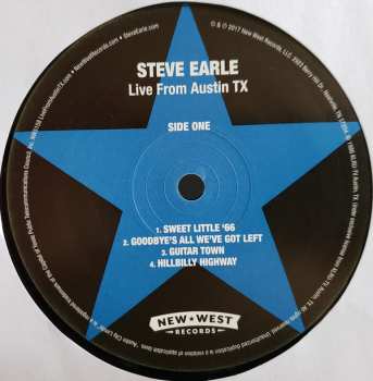 2LP Steve Earle: Live From Austin TX