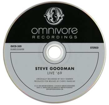 CD Steve Goodman: Steve Goodman Live '69