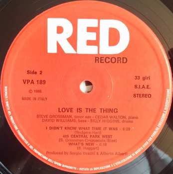 LP Billy Higgins: Love Is The Thing