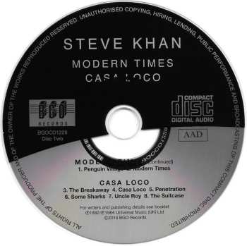 2CD Steve Khan: Eyewitness / Modern Times / Casa Loco