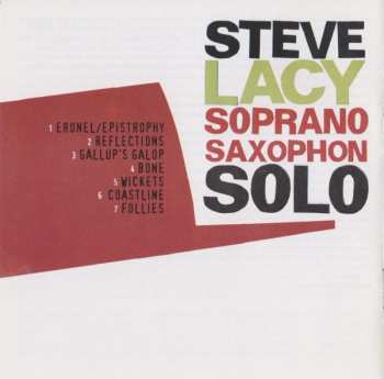 CD Steve Lacy: Live At Jazzwerkstatt Peitz