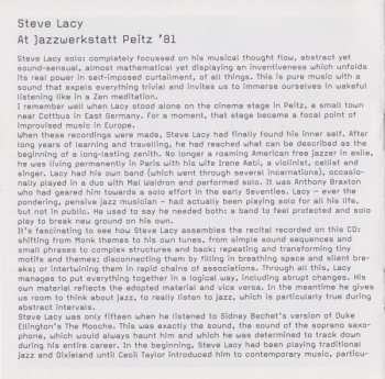 CD Steve Lacy: Live At Jazzwerkstatt Peitz
