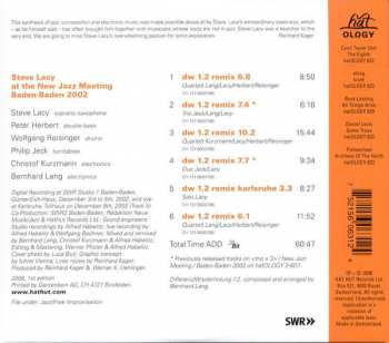 CD Steve Lacy: New Jazz Meeting Baden-Baden 2002