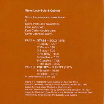 CD Steve Lacy: In Berlin