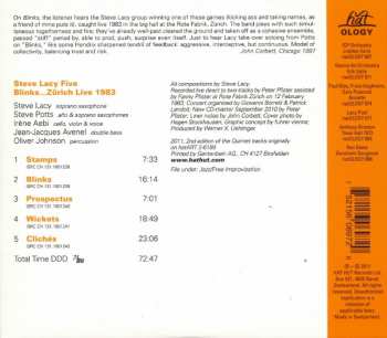 CD Steve Lacy Two, Five & Six: Blinks...Zürich Live 1983