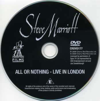 DVD Steve Marriott: All Or Nothing  Live In London