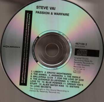CD Steve Vai: Passion And Warfare