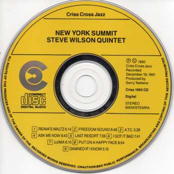 CD Steve Wilson Quintet: New York Summit