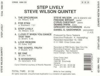 CD Steve Wilson Quintet: Step Lively