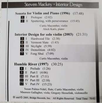 CD Steven Mackey: Interior Design