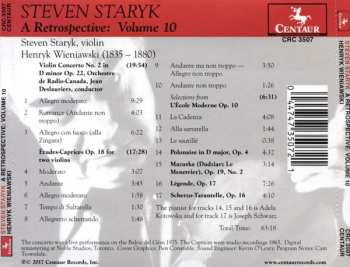 CD Henryk Wieniawski: A Retrospective: Volume 10: Works of Wieniawski