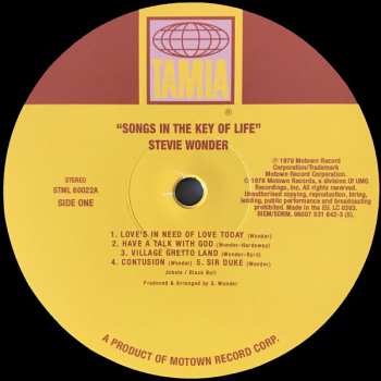 2LP/SP Stevie Wonder: Songs In The Key Of Life