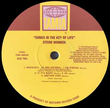 2LP/SP Stevie Wonder: Songs In The Key Of Life