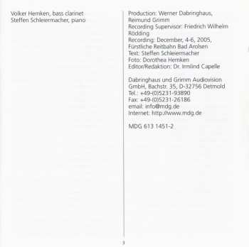 CD Karlheinz Stockhausen: Bass Clarinet & Piano