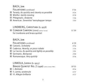 CD Stockholm Chamber Brass: Foliations