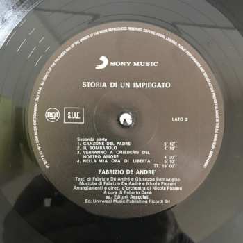 LP Fabrizio De André: Storia Di Un Impiegato