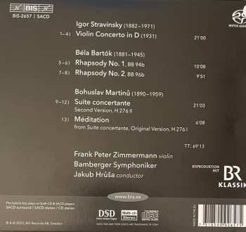 SACD Bohuslav Martinů: Violin Concerto / Rhapsodies 1 And 2 / Suite Concertante , Méditation