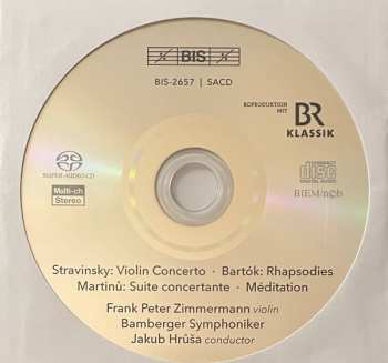SACD Bohuslav Martinů: Violin Concerto / Rhapsodies 1 And 2 / Suite Concertante , Méditation