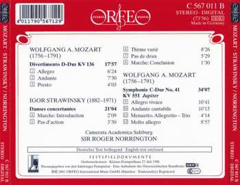 CD Igor Stravinsky: Danses Concertantes / Symphonie KV 551 »Jupiter« 