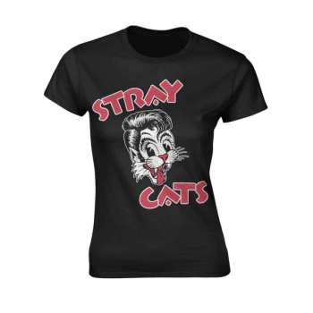 Merch Stray Cats: T-shirt Dames Cat Logo Stray Cats