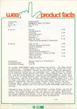 LP Streetheart: Meanwhile Back In Paris ...