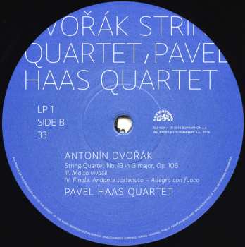 2LP Pavel Haas Quartet: String Quartets G Major Op. 106 & F Major Op. 96 "American"