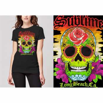 Merch Sublime: Dames T-shirt Colour Skull 