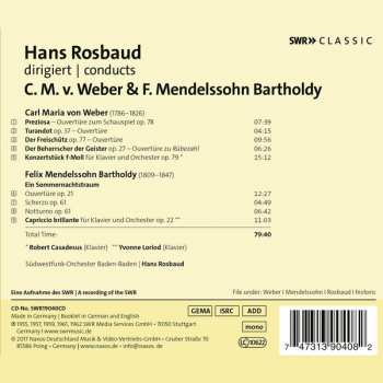 CD Felix Mendelssohn-Bartholdy: Hans Rosbaud Conducts Weber, Mendelssohn