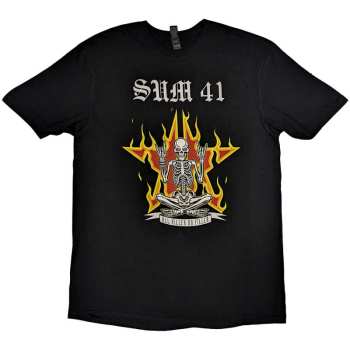 Merch Sum 41: T-shirt Aknf Skeleton European Tour 2022