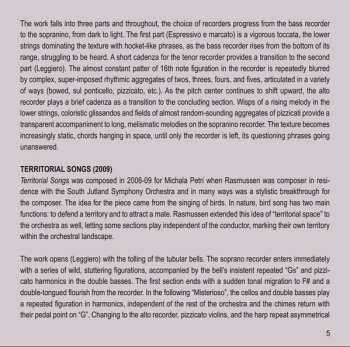 SACD DR Vokalensemblet: Territorial Songs (Works For Recorder By Sunleif Rasmussen)