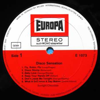 LP Sunlight Chocolate: Disco Sensation
