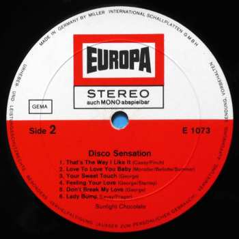 LP Sunlight Chocolate: Disco Sensation