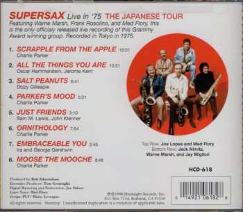 CD Supersax: Live In '75 - The Japanese Tour