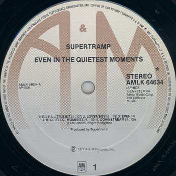 LP Supertramp: Even In The Quietest Moments...