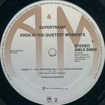 LP Supertramp: Even In The Quietest Moments...