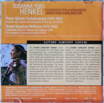 CD Pyotr Ilyich Tchaikovsky: Konzert Für Violine Und Orchester / Fantasie über Ein Thema von Thomas Tallis