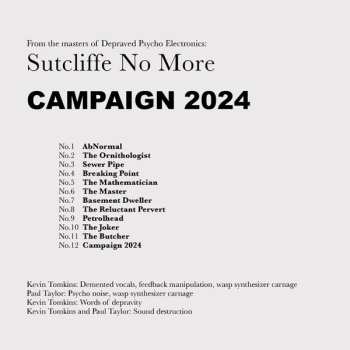 Album Sutcliffe No More: Campaign 2024