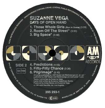 LP Suzanne Vega: Days Of Open Hand