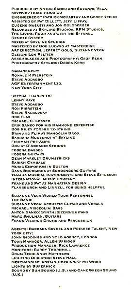 LP Suzanne Vega: Days Of Open Hand