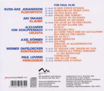 CD Sven-Åke Johansson: Für Paul Klee
