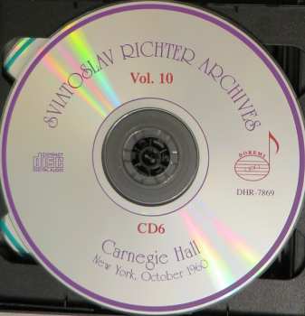6CD/Doos Sviatoslav Richter: Carnegie Hall, New York, October 19, 23, 25, 28, 30, 1960 - Sviatoslav Richter Achives, Vol. 10