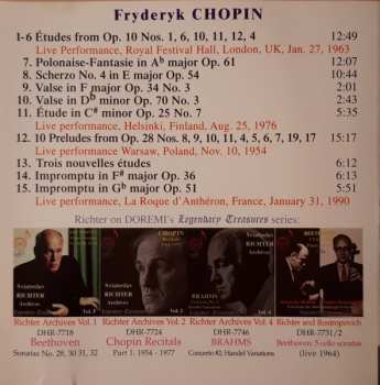 CD Frédéric Chopin: Sviatoslav Richter Archives, Chopin Recitals, Part II 1954-1990