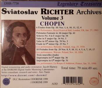 CD Frédéric Chopin: Sviatoslav Richter Archives, Chopin Recitals, Part II 1954-1990