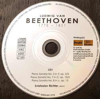 12CD/Doos Ludwig van Beethoven: Sviatoslav Richter Plays Beethoven