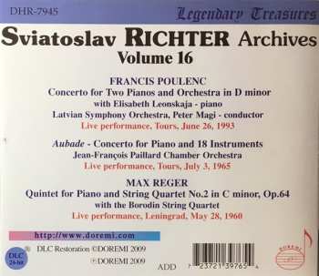 CD Sviatoslav Richter: Sviatoslav Richter Archives Vol. 16