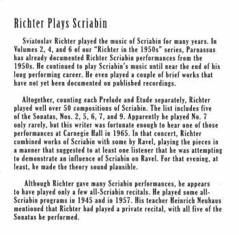 CD Sviatoslav Richter: Richter In Warsaw: The Scriabin Recital